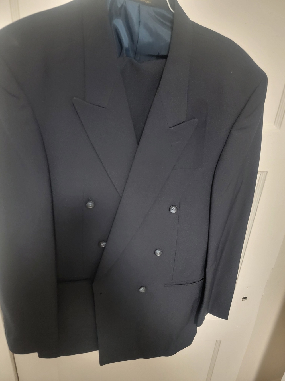 Classic Double-Breasted Black Men's Blazer